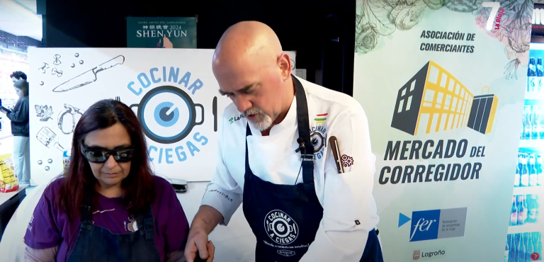 mercado y cocinar a ciegas